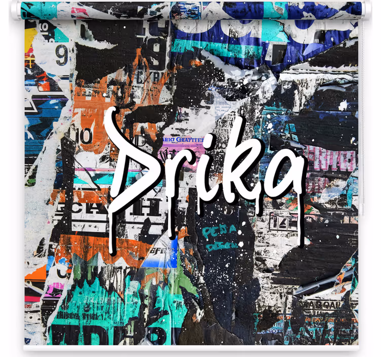 Rollo fenster jugendzimmer mit graffiti-design - TenStickers