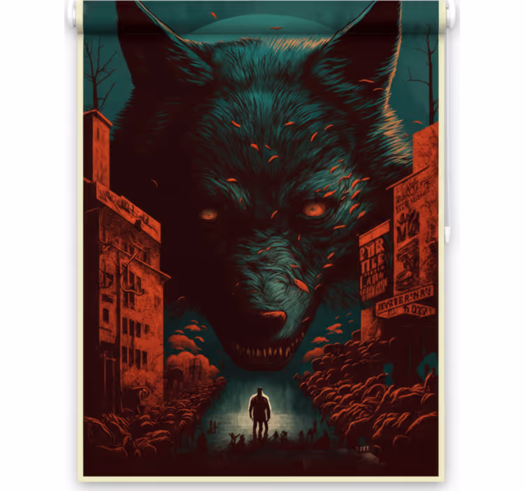 Rollo fenster jugendzimmer wolf filmplakat - TenStickers