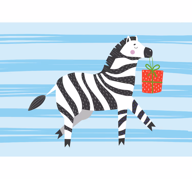 Rollo fenster spaß zum geburtstag zebra - TenStickers