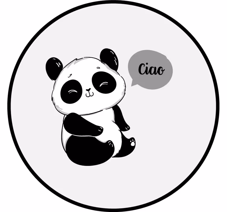 Rollo fenster spaß mit glücklichem panda - TenStickers