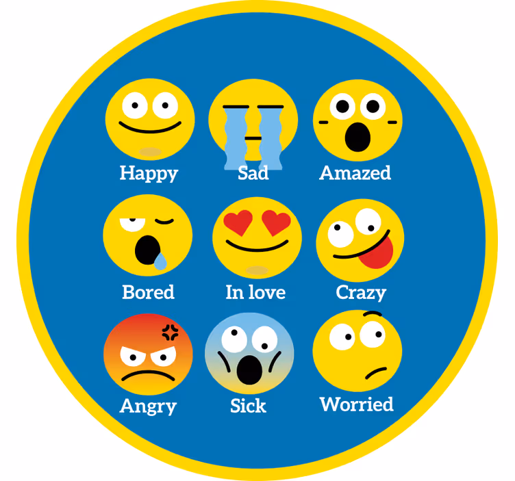 Rollo fenster spaß emotion teppich - TenStickers