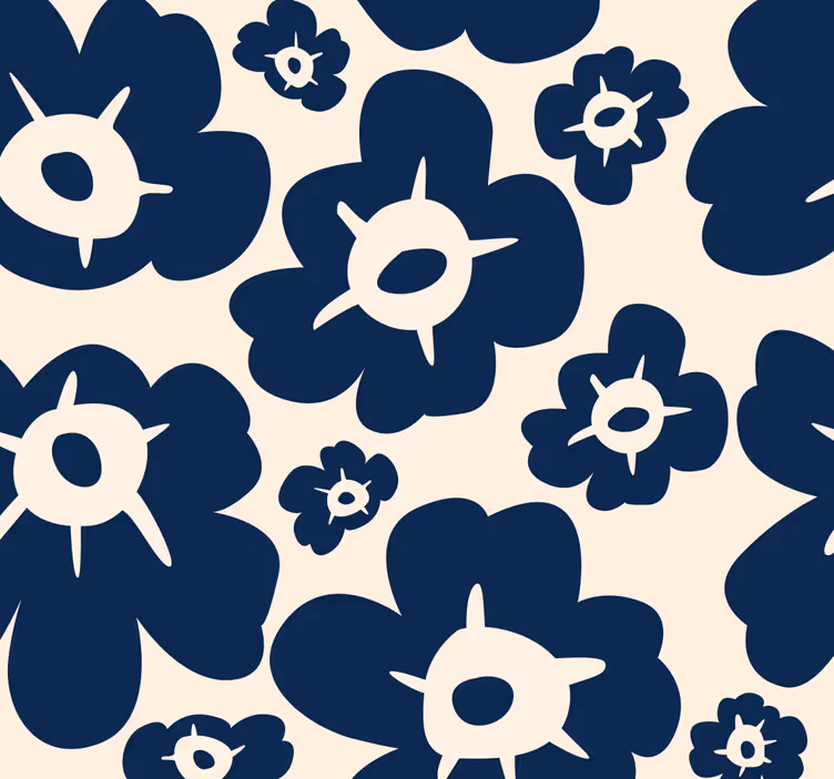 Rollo fenster blumen dunkelblaue mohnblume - TenStickers