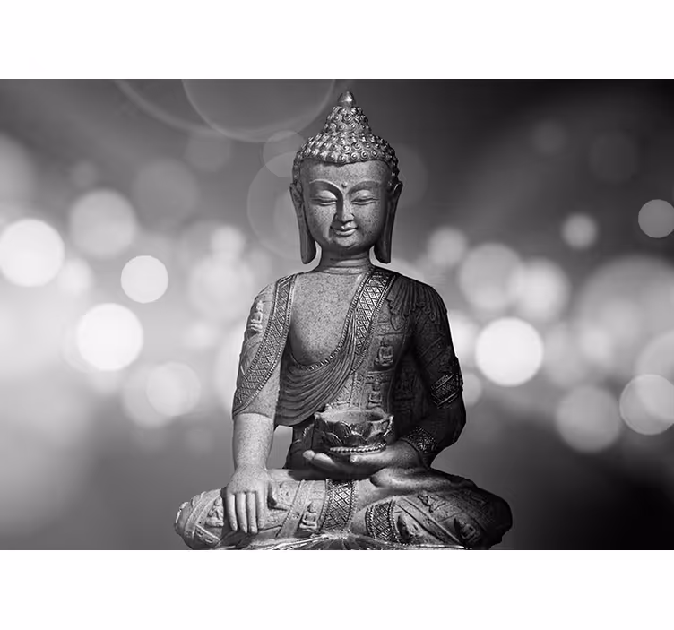 Rollo fenster zen ruhiges buddha portrait - TenStickers
