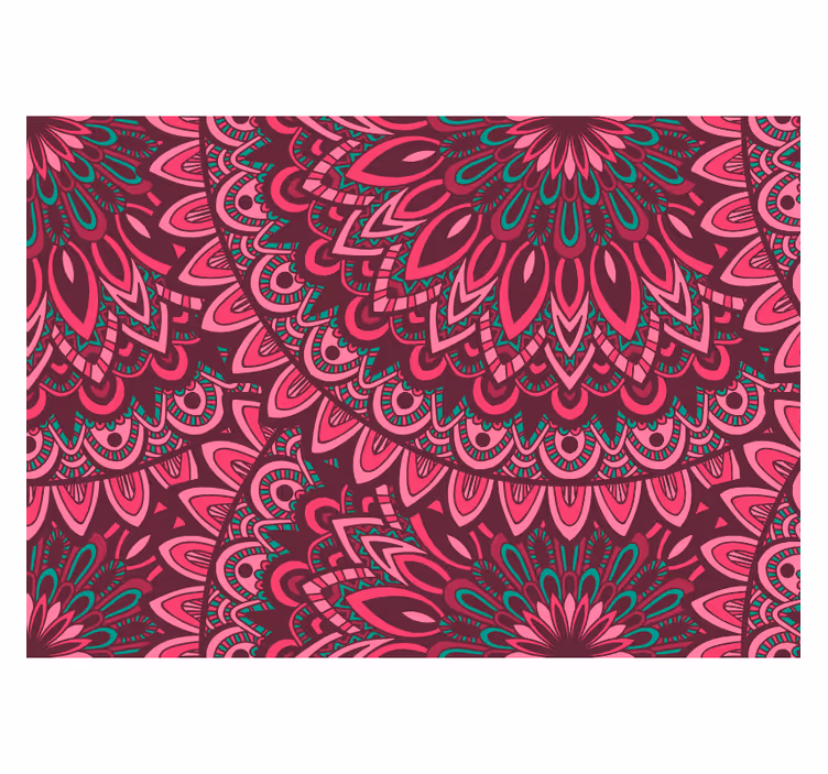 Rollo fenster zen mandala tapete pink ausdruck - TenStickers