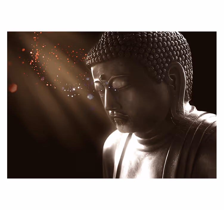 Rollo fenster zen friedliches buddha porträt - TenStickers