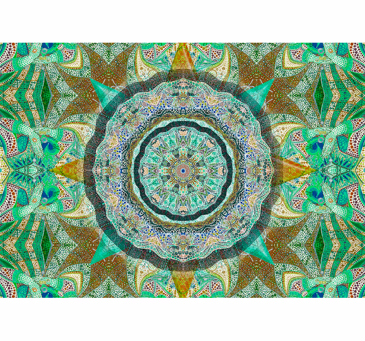 Rollo fenster zen smaragdtraum mandala - TenStickers