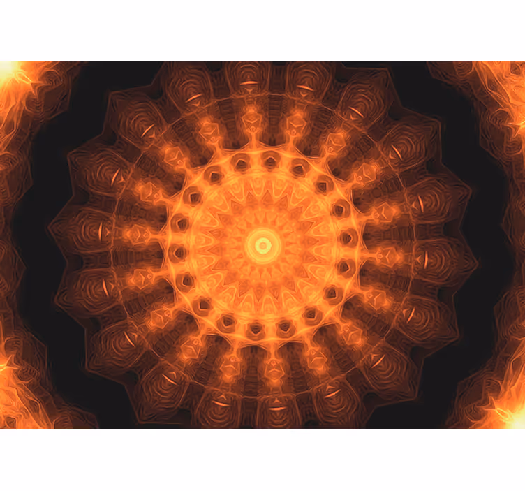 Rollo fenster zen mandala bemalter sonnenaufgang - TenStickers