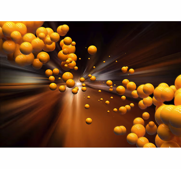 Rollo fenster orange lebendige kugel-explosion - TenStickers