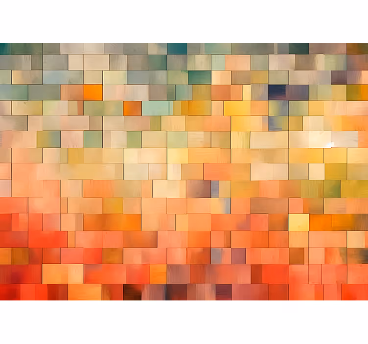 Rollo fenster orange farbfelder - TenStickers