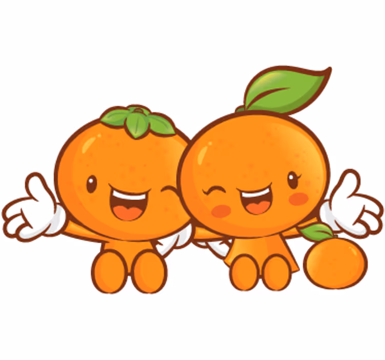 Rollo fenster orange mit mandarinen dekorfolie - TenStickers