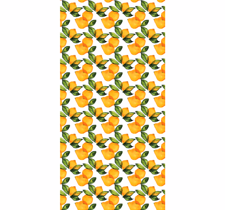 Rollo fenster orange im mediterranen zitronenstil - TenStickers