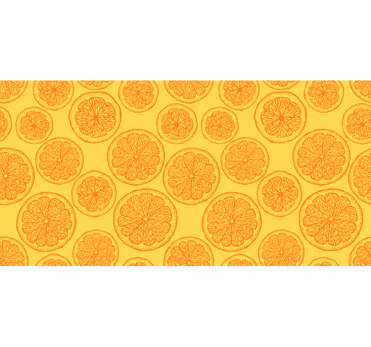 Rollo fenster orange mit handgezeichnetem muster - TenStickers