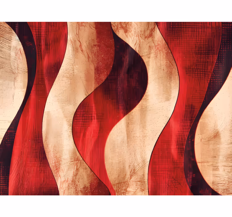 Rollo fenster rot mit modernem wellenmuster - TenStickers
