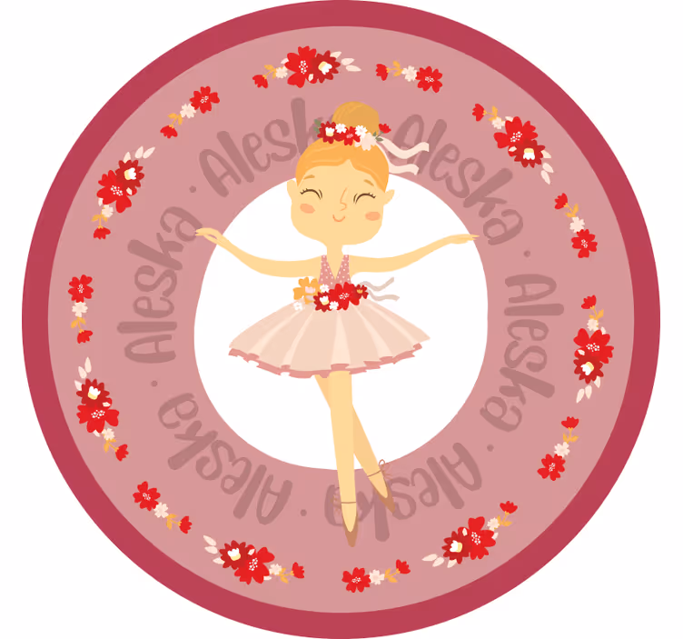 Rollo fenster rot lustige ballerina prinzessin - TenStickers