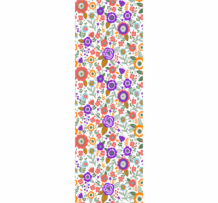 Rollo fenster jugendzimmer bunte schöne blumen - TenStickers