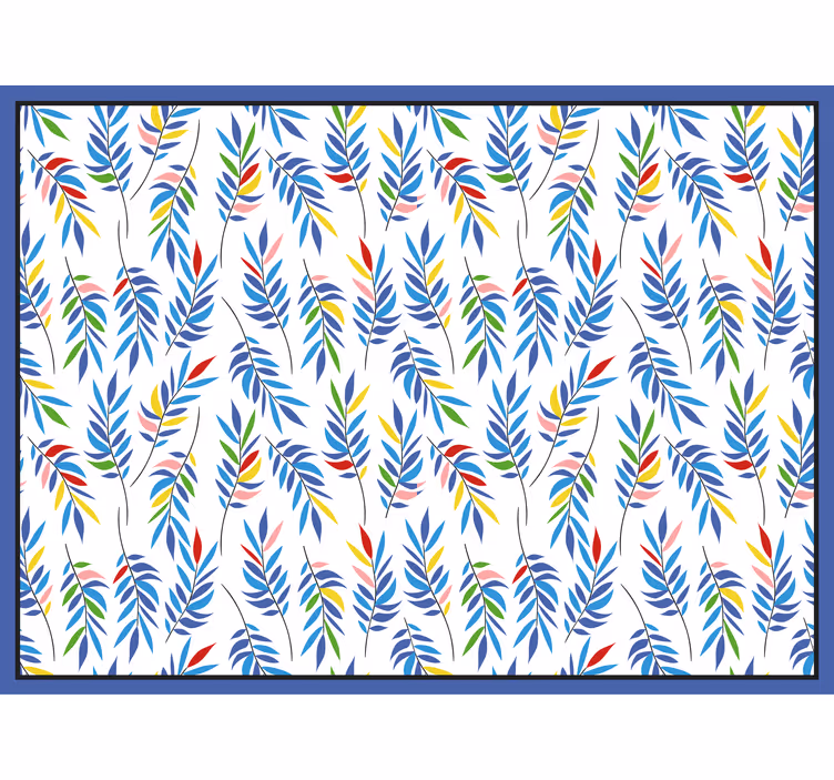 Rollo fenster badezimmer mit buntem mosaikblattdesign - TenStickers