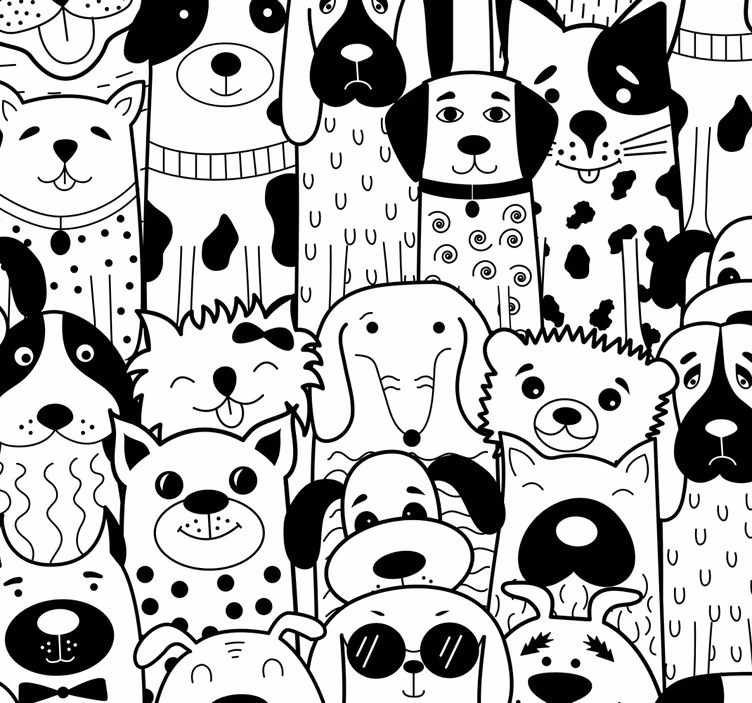 Rollo fenster baby im hundefell-muster - TenStickers