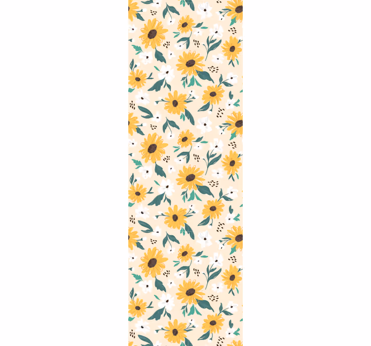 Rollo fenster flur sonnenblume beiger hintergrund - TenStickers