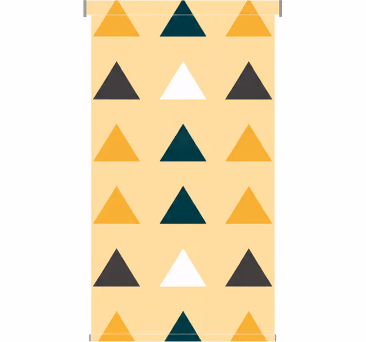 Rollo fenster flur mit bunten geometrischen dreiecken - TenStickers