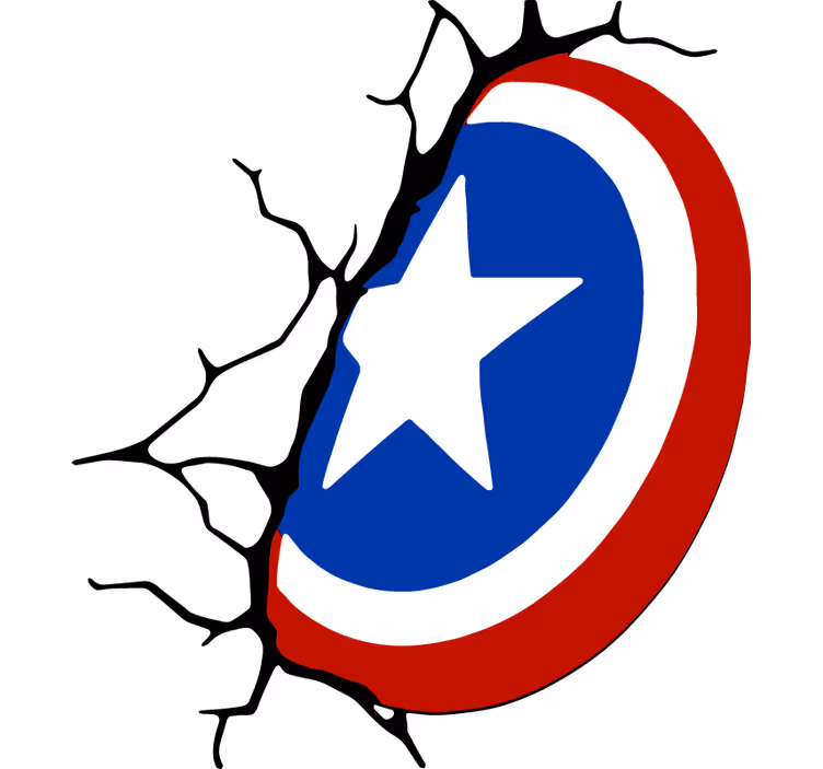 Rollo fenster superhelden captain americas schild - TenStickers