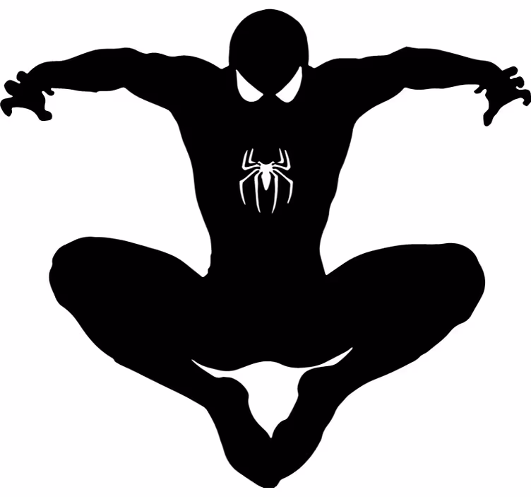 Rollo fenster superhelden spiderman silhouette - TenStickers