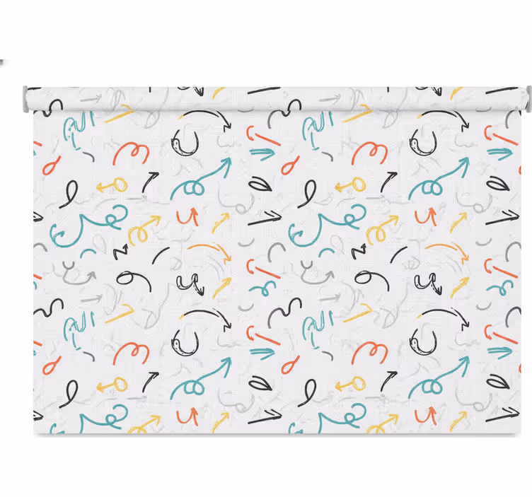 Rollo fenster jugendzimmer bunte lustige pfeile - TenStickers