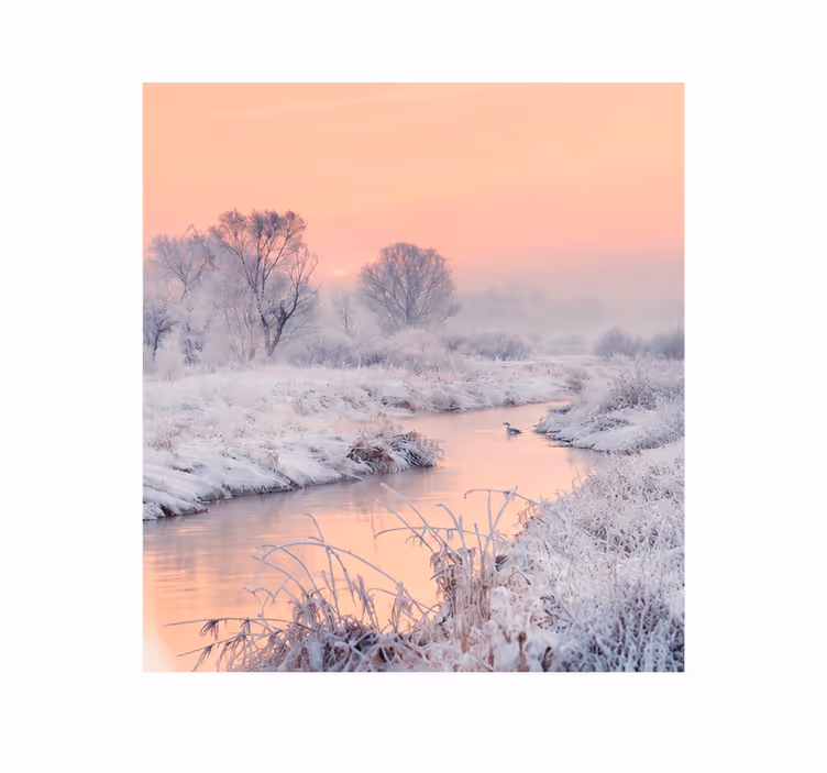 Rollo fenster weiß 180 cm winterlandschaft - TenStickers