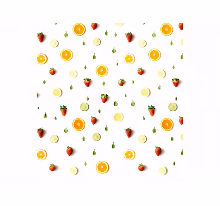 Rollo fenster gelb mit realistischem obstmuster - TenStickers
