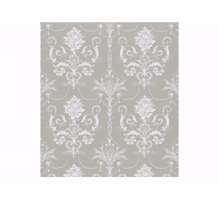 Rollo fenster grau mit königlichem blumenmuster - TenStickers