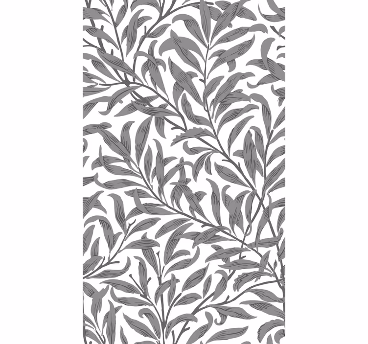 Rollo Fenster Blumen graues botanisches motiv - TenStickers