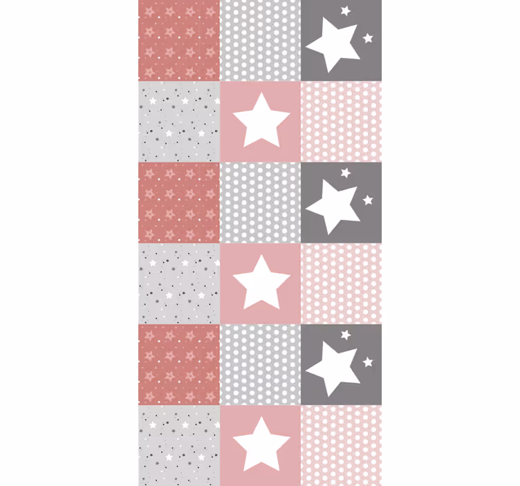 Rollo Fenster Baby patchwork-sternenmuster - TenStickers