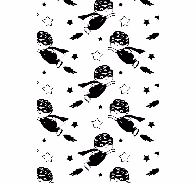 Schwarzer Superheld Rollo - TenStickers