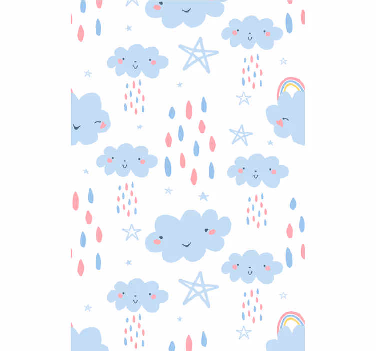 Rollo Fenster Baby lächelndes wolkenmuster - TenStickers