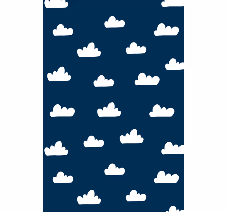 Dunkelblauer Hintergrund wolkenblind - TenStickers