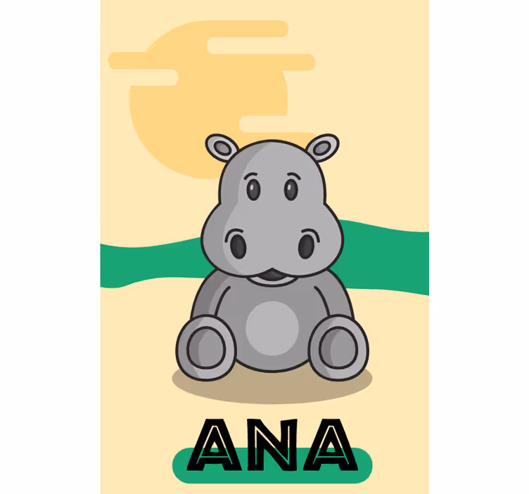Rollo Fenster Tiermuster anpassbares nilpferd - TenStickers