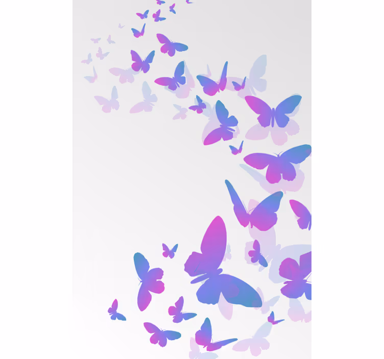 Lila fliegende Schmetterlinge original rollo - TenStickers