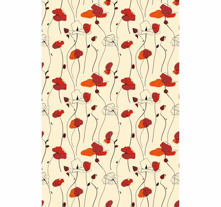 Mohnblumen klassisches Rollo - TenStickers