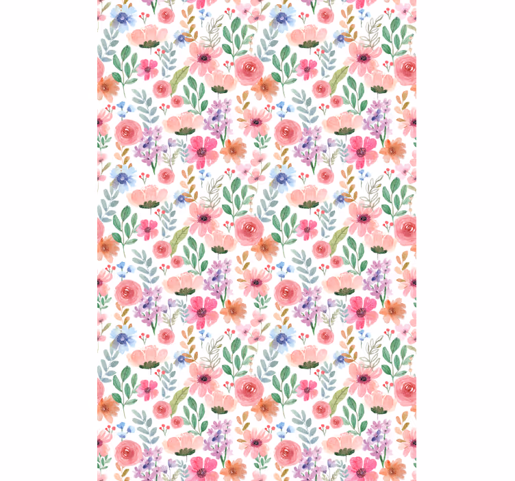 Rollo Fenster Blumen und Pflanzen blumenmuster eleganz - TenStickers