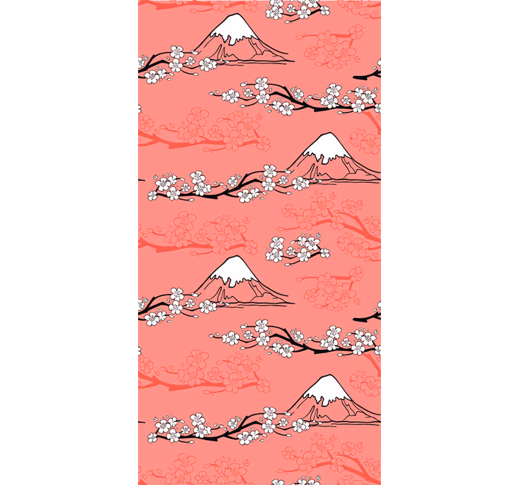 Frühlingsbaum Natur Rosa Rollo - TenStickers