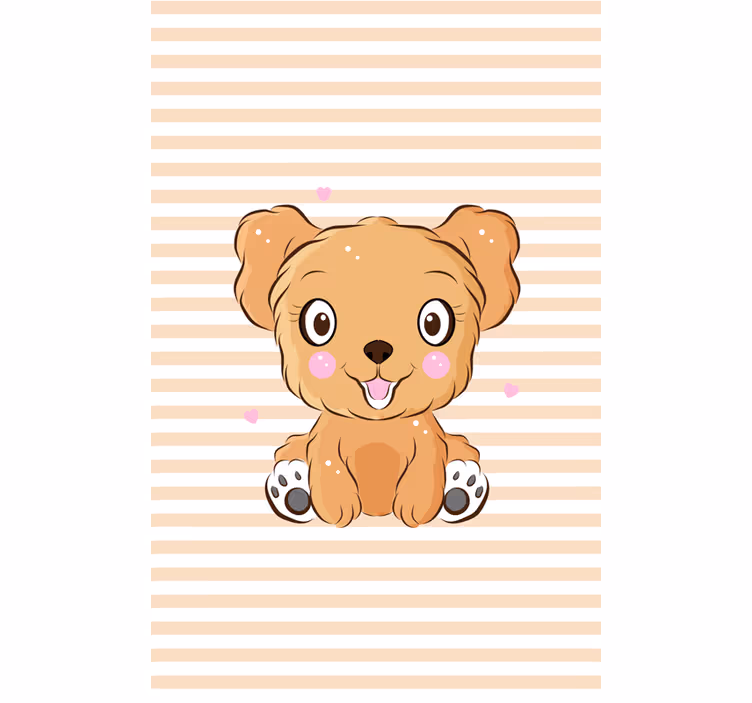 Rollo Fenster Tiermuster süße welpenillustration - TenStickers