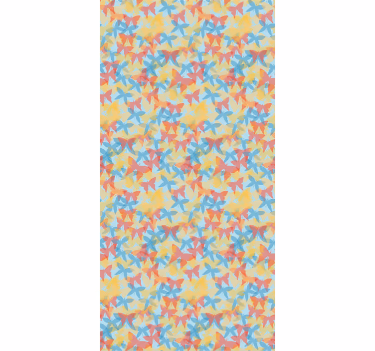 Rollo Fenster Schmetterlinge orange, gelb und blau - TenStickers