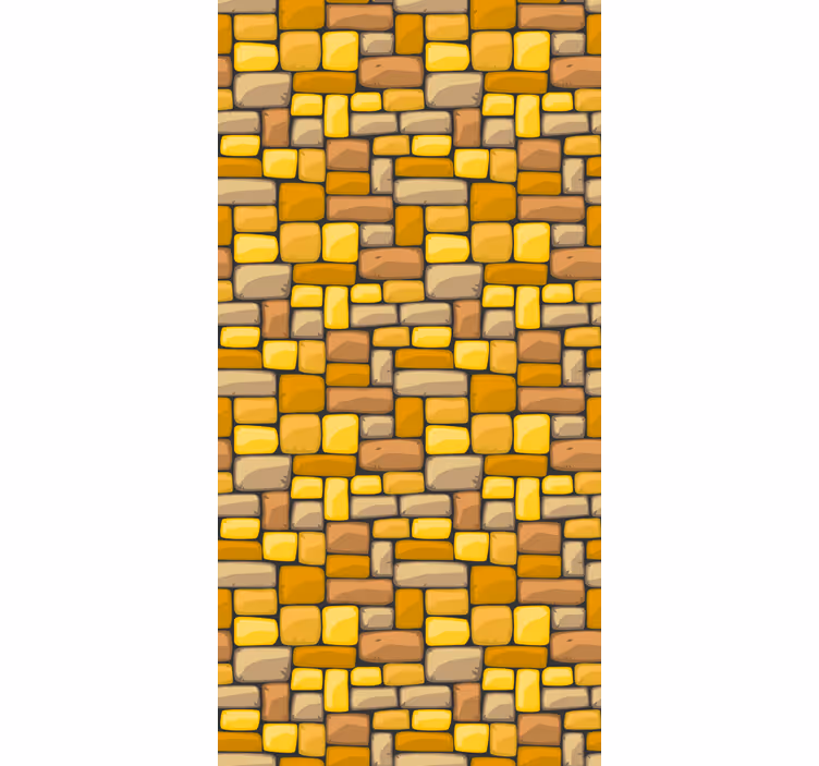 Rollo Fenster mit Muster rechteckiges gelbes mosaik - TenStickers