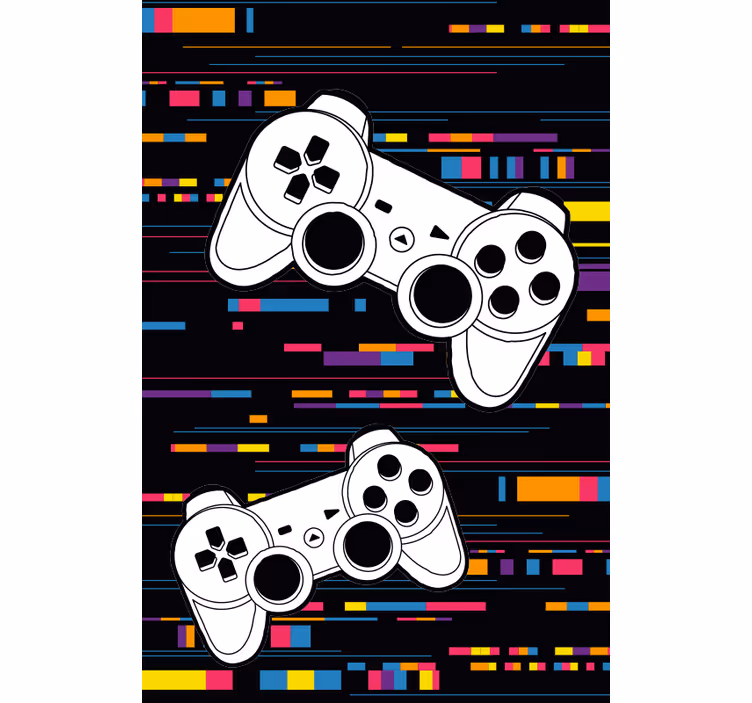 Mehrfarbige remote console geek Rollo - TenStickers
