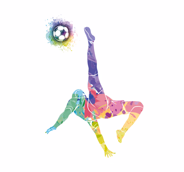 Aquarell fußballspieler sport Rollo - TenStickers