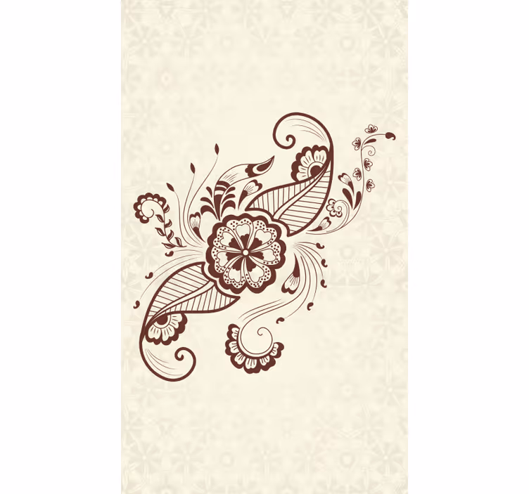 Elegante Rollos Mehndi ornament spitze - TenStickers