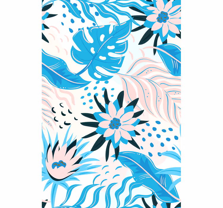 Rollo Fenster Blumen und Pflanzen botanisches musterdesign - TenStickers