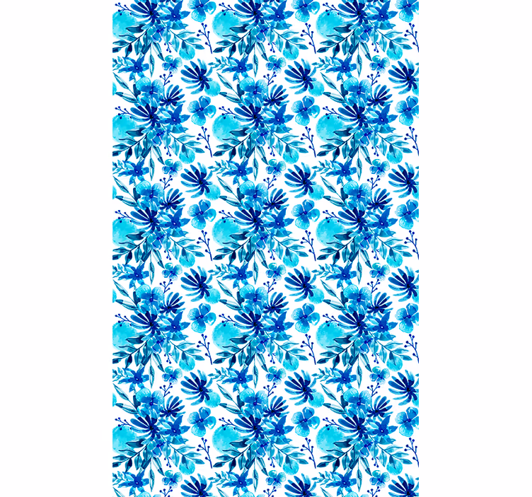 Rollo Fenster Blumen und Pflanzen lebendiges blaues thema - TenStickers