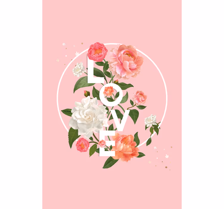 Rollo Fenster romantisch liebe florales design - TenStickers