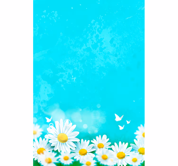 Rollo mit Blumen und Pflanzen Kleine margarita-blumen - TenStickers