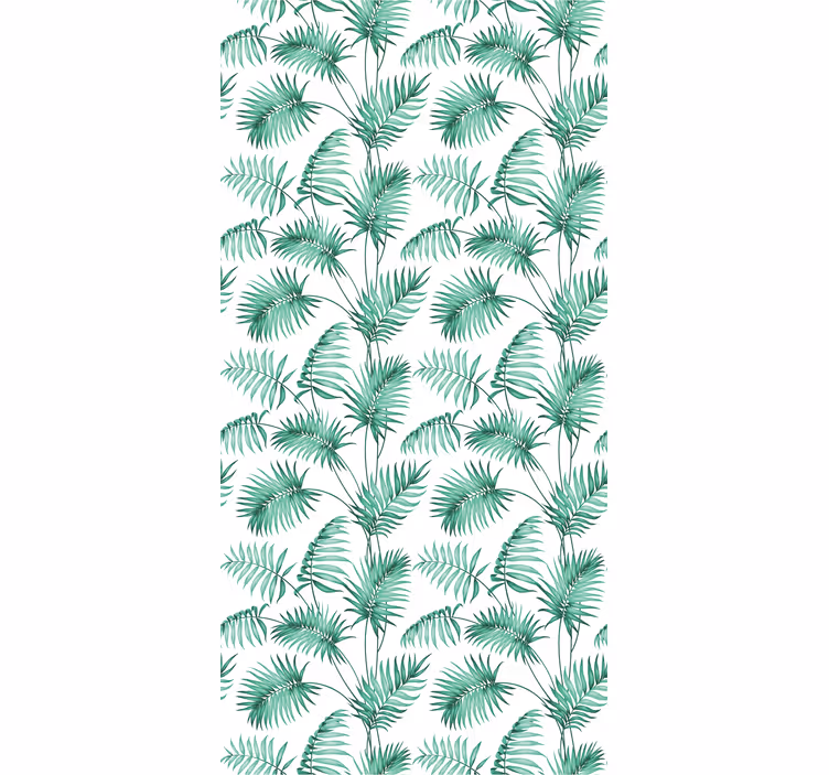 Rollo Fenster Blumenmuster üppiges grünes laub - TenStickers